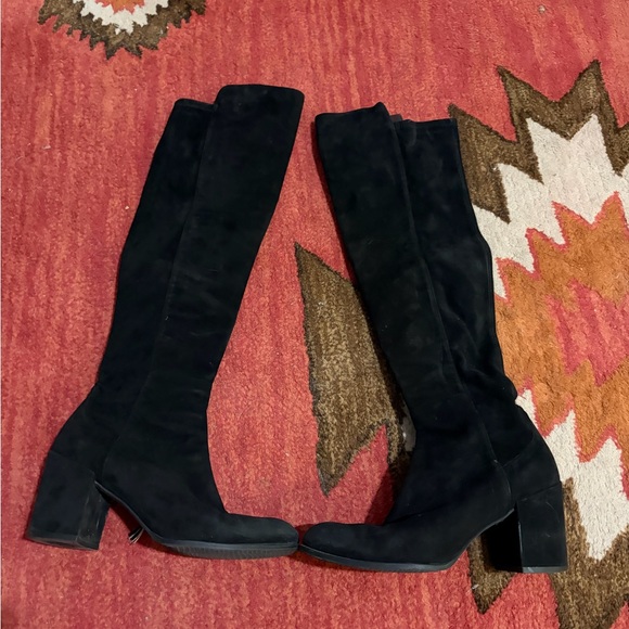 Stuart Weitzman 5050 Over The Knee Suede Block Heel Boots - Picture 7 of 8